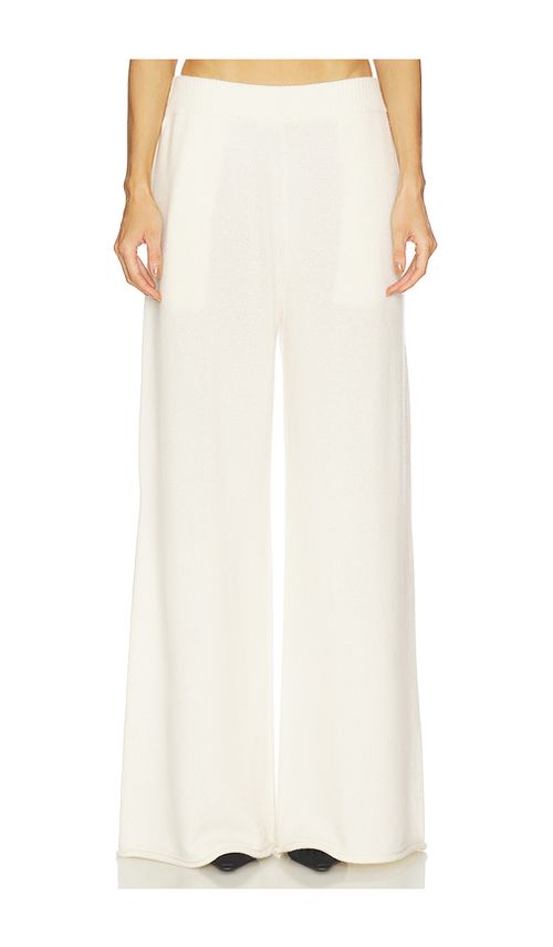 SRG Sukki Cashmere Knit Pant in Cream. L. Also in XS, S