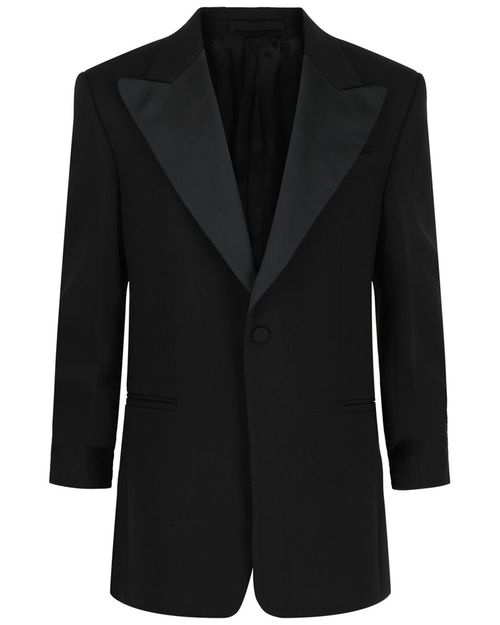 Silk Peaked Lapel Blazer