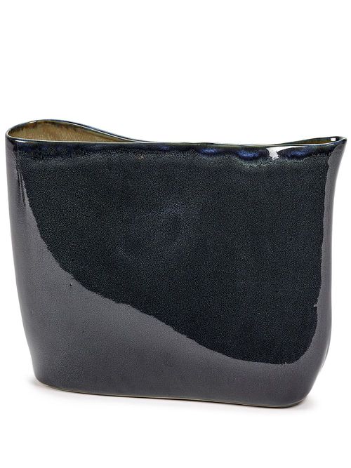 Terre des Rêves glazed-finish vase (25cm) - Blue