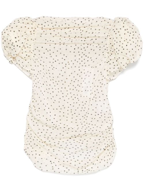 Polka dot blouse - Neutrals