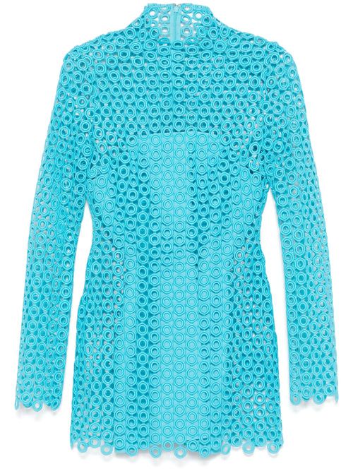 Macramé mini dress - Blue