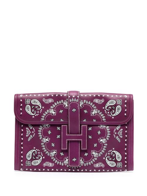 Pre-owned bandana Jige clutch - Purple