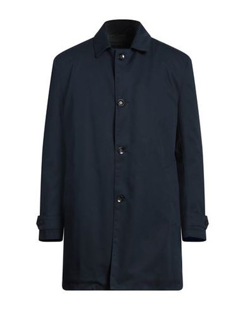 Officina 36 Man Coat Navy Size 42 Polyester, Cotton