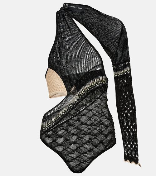 Dina asymmetric knit bodysuit