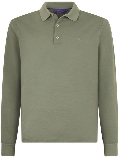 Logo-embroidered polo shirt - Green