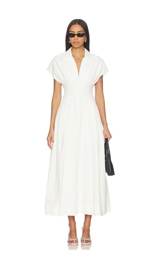 SIMKHAI Farlow Midi Dress in White. 6. Also