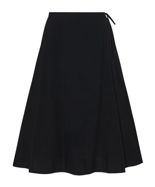 Drawstring pleated skirt