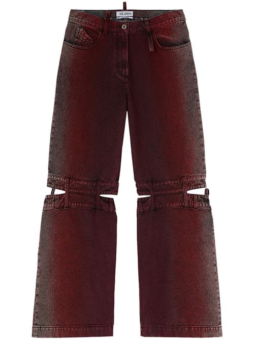 Ashton cut-out jeans - Red