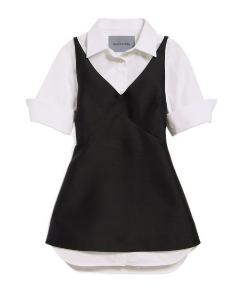 Women's Hybrid Shirt Dress in Black