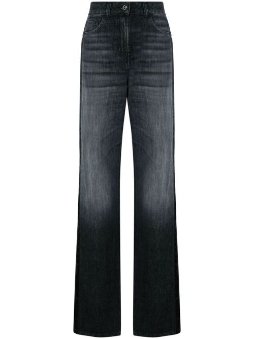 Wide-leg cotton jeans - Black