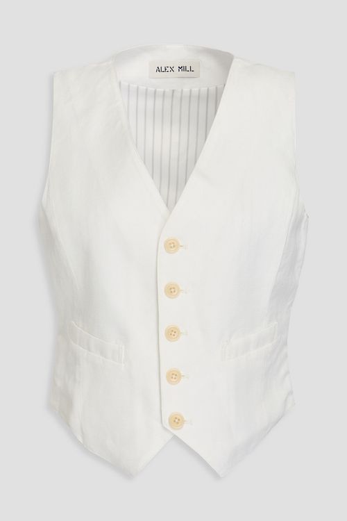 Alex Mill - Kam linen, Lyocell and cotton-blend twill vest - White - XL