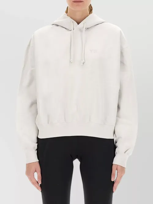 Y-3 - logo hooded sweatshirt drawstring style