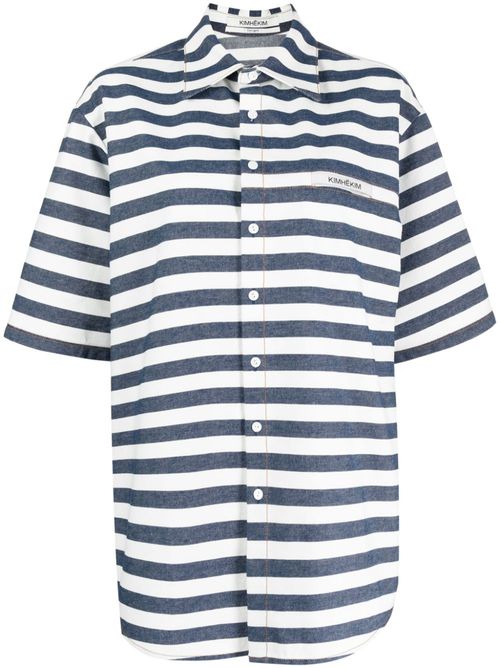 Striped cotton shirt - Blue