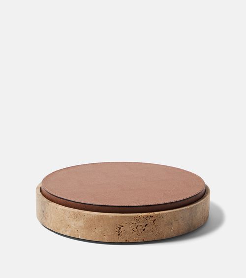 Giza Large marble and leather box