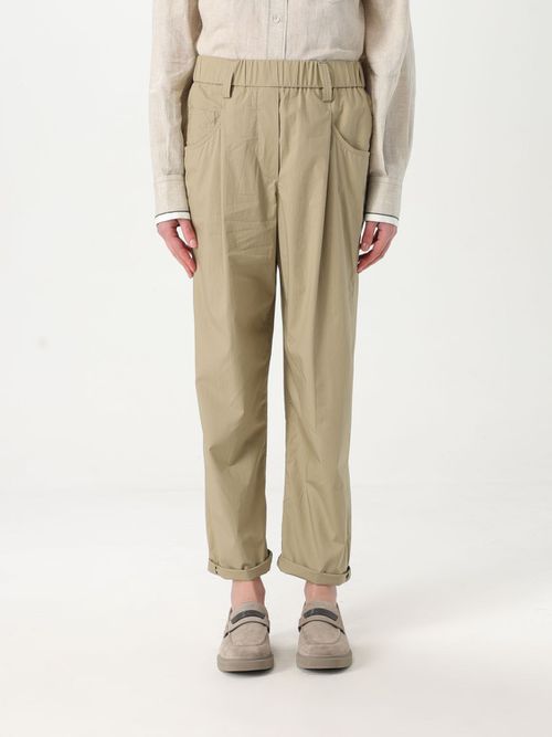 Pants BRUNELLO CUCINELLI Woman color Beige
