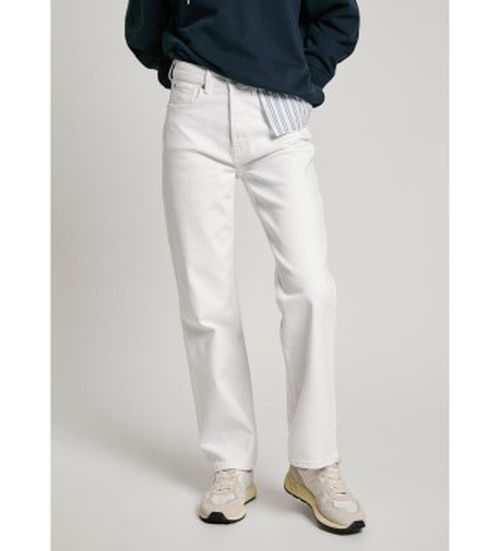 Pepe Jeans for woman. PL204901TC5 Straight fit jeans Robyn white (30/30), Casual, Cotton, Denim, Sustainable