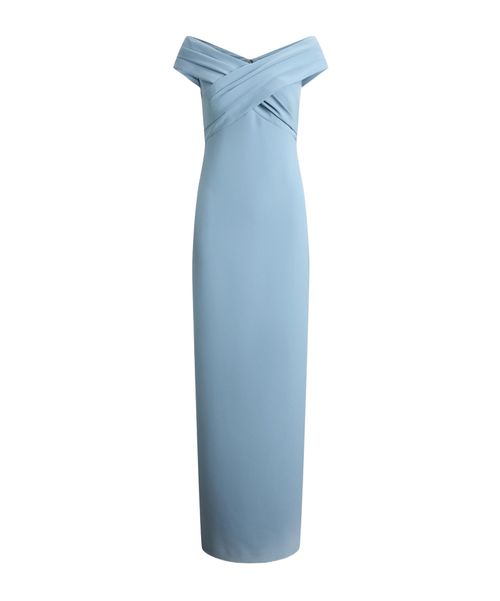 Lauren Crepe Off-The-Shoulder Gown