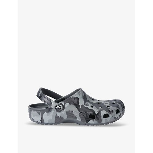 Crocs 남성 Mens Grey Mixed Camo Logo-embossed Rubber Clogs 76252878