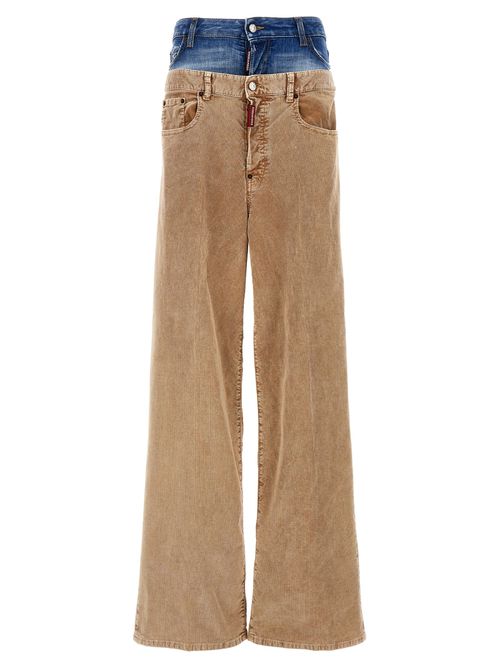-Twin Pack Pantaloni Beige-Donna