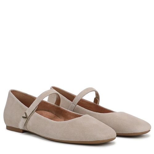 Women's Alameda Mary Jane Flat Shoes (Lucid Beige Waxed Suede)