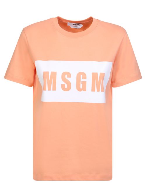 Contrasting Logo Orange T-shirt
