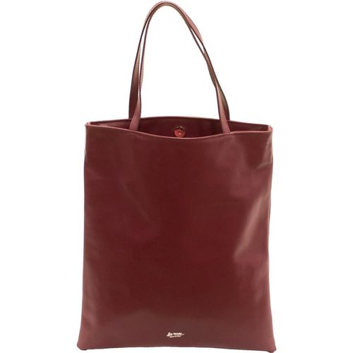 La Rose La Rose Leder-Einkaufstasche Cherise