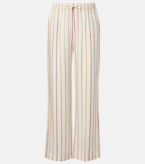 Aria striped straight pants