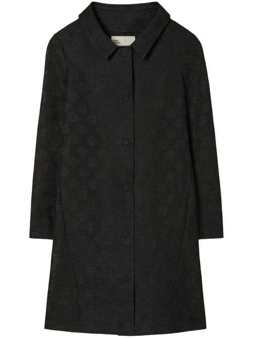 Cotton and linen Daisy coat - Black
