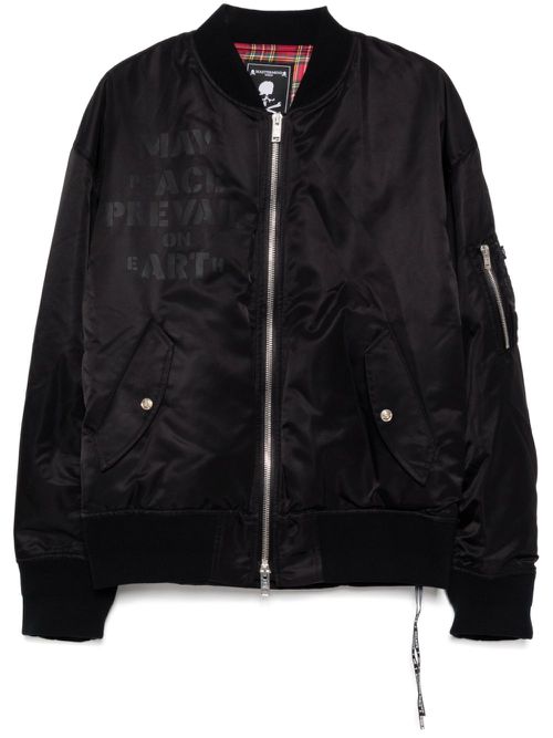 Zip-up bomber jacket - Black