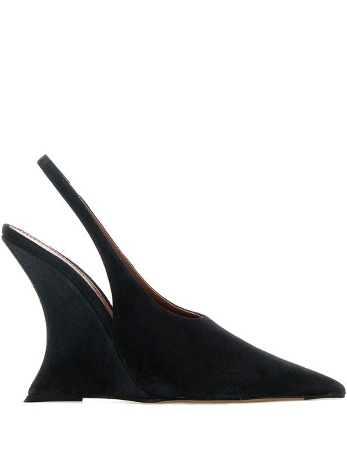 Slingback wedge heel pumps - Black