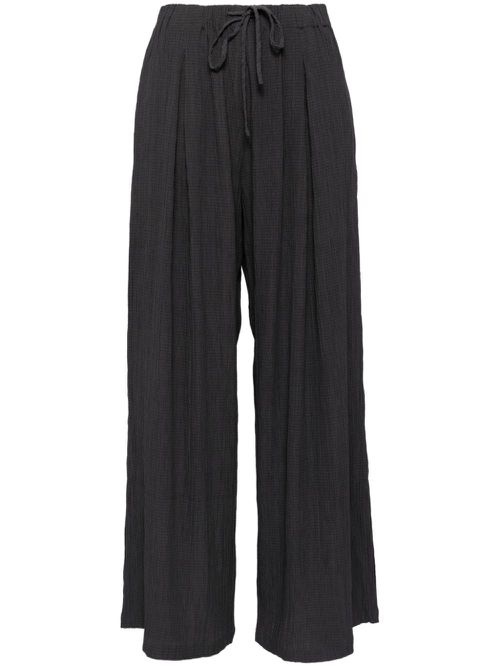 Drawstring straight-leg trousers - Grey