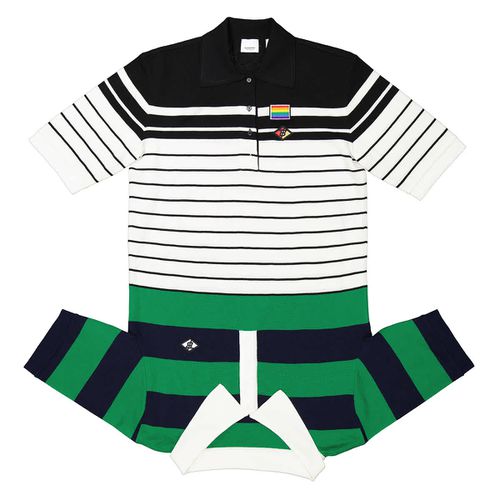 Ladies Logo Graphic Reconstructed Polo Shirt Dress