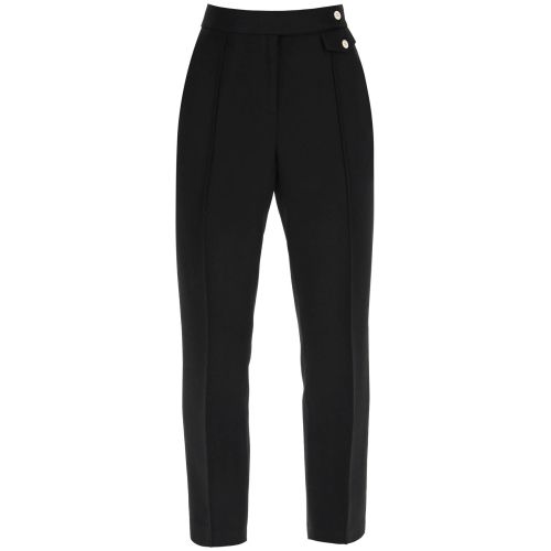 Twill crepe trousers - Black