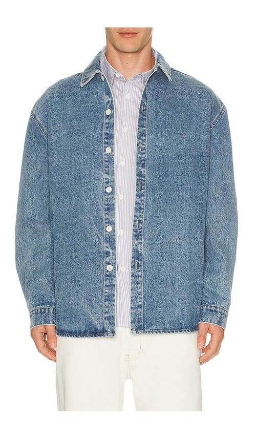 KROST Oversized Denim Shirt in Blue. S. Also in M, L, XL/1X
