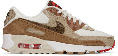 Brown & Off-White Air Max 90 Sneakers