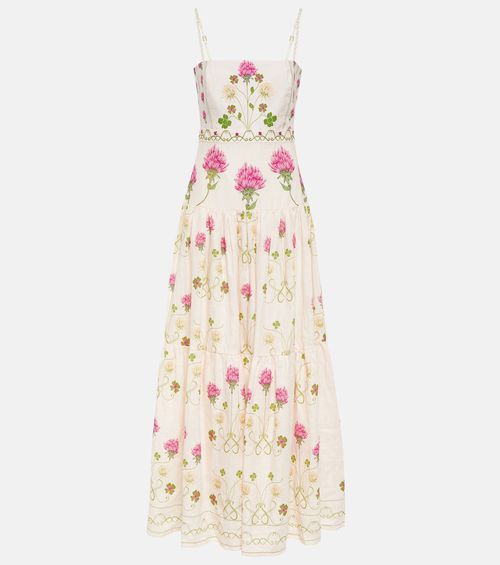 Lima floral linen maxi dress