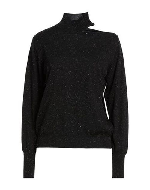 Woman Turtleneck Black Size 6 Virgin Wool, Viscose, Polyester