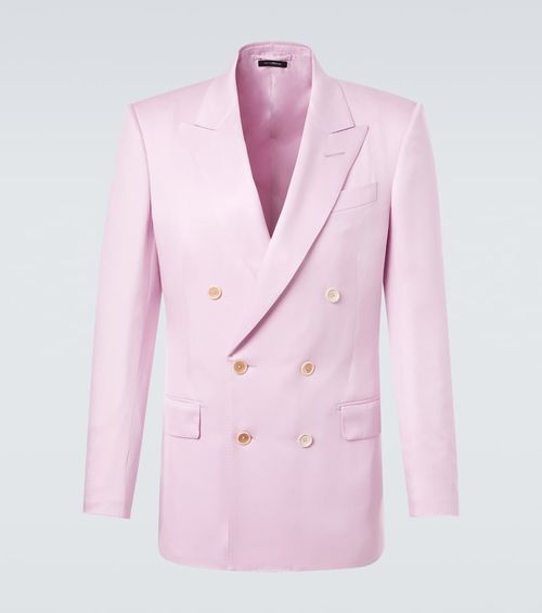 Silk gabardine suit jacket