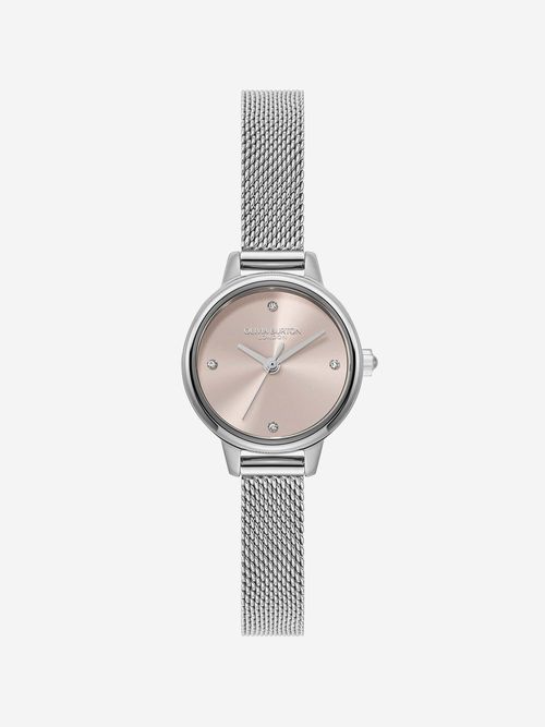 Mini Classic Stainless Steel Mesh Bracelet Watch in Silver (23mm) One size By Childsplay Clothing