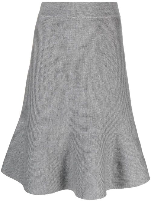 Virgin wool midi skirt - Grey