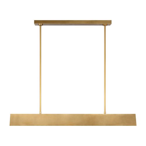 Natural Brass LED Linear Chandelier from the Pench Collection