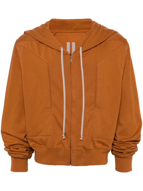 Drawstring hooded cotton jacket - Brown