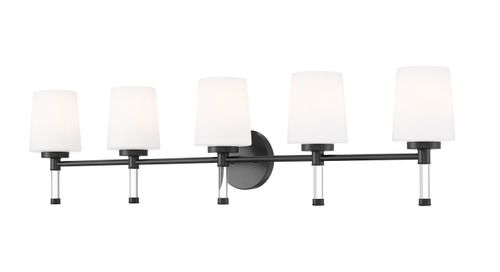 Henri 5-Light Bathroom Vanity Light in Matte Black