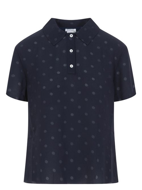 Acne Studios Women's Polyester Blouse Top in Blue | Size 34 | AC0725