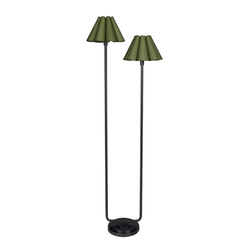 Blackened Brass Floor Lamp from the Polly Collection