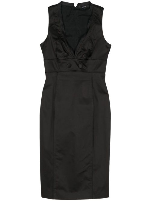 2000s V-neck midi dress - Black