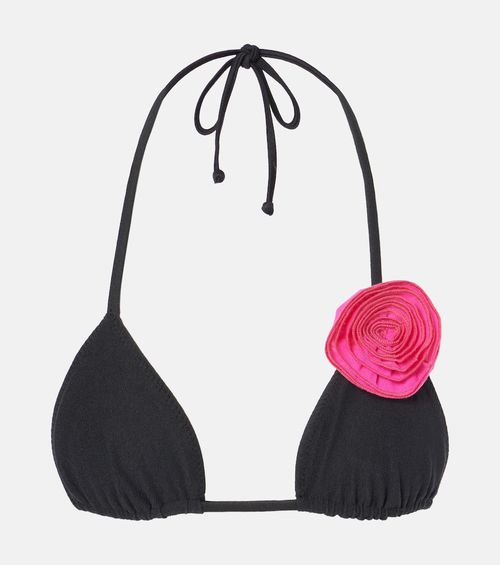 Rose halterneck bikini top