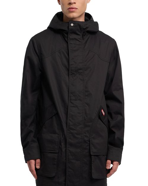 Downing Coated Cotton Hooded Rain Jacket