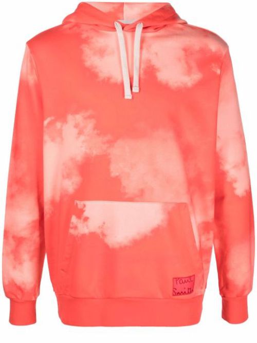 Cloud-print pullover hoodie