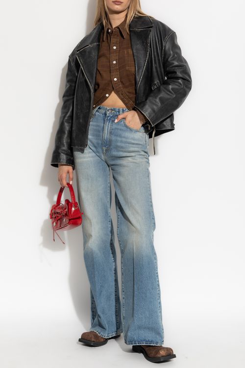 Jeans With Flared Legs, Women's, Blue